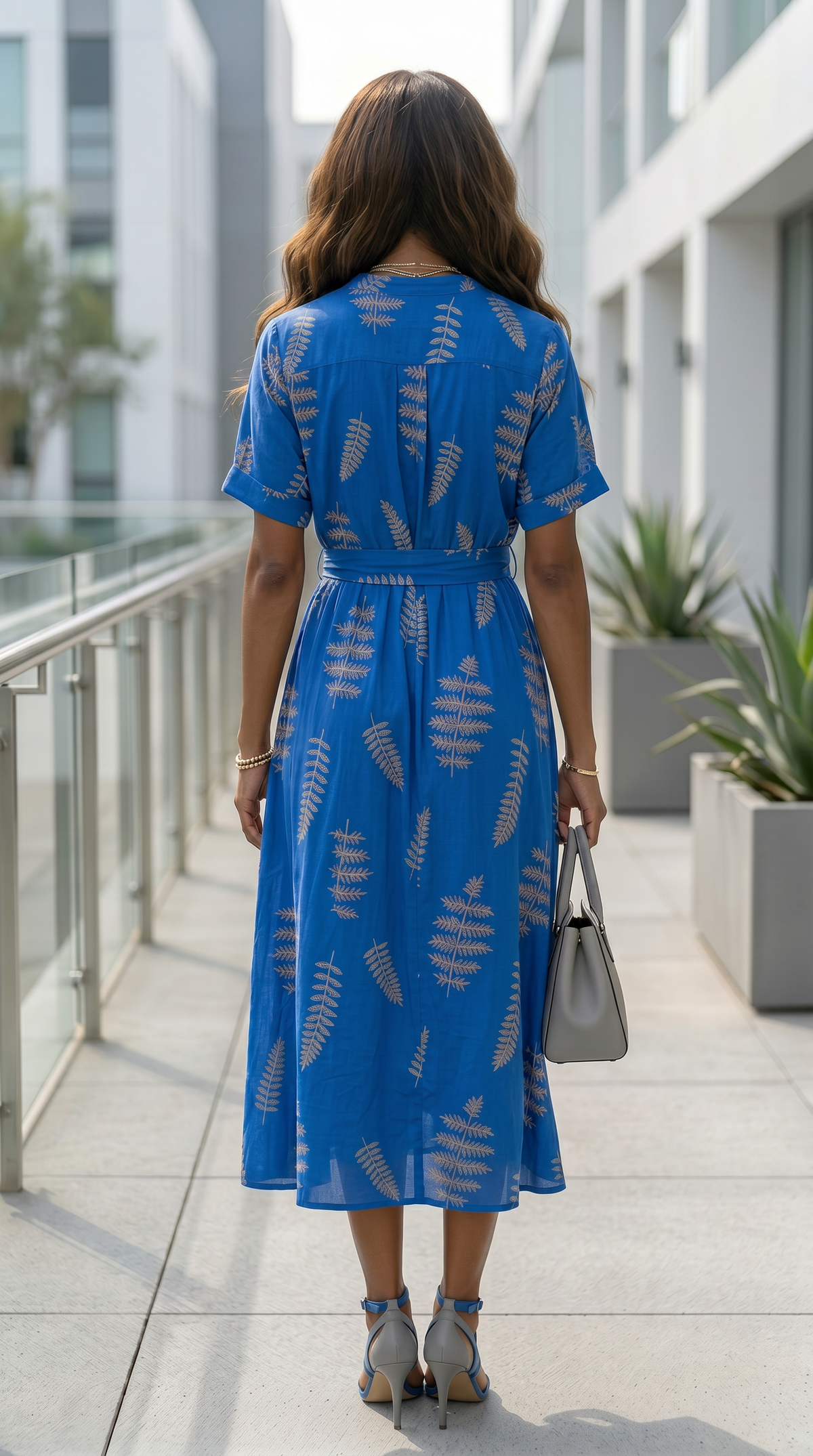 Cobalt Garden Flow Dress”