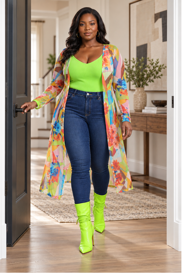 Flower Mesh Cardigan