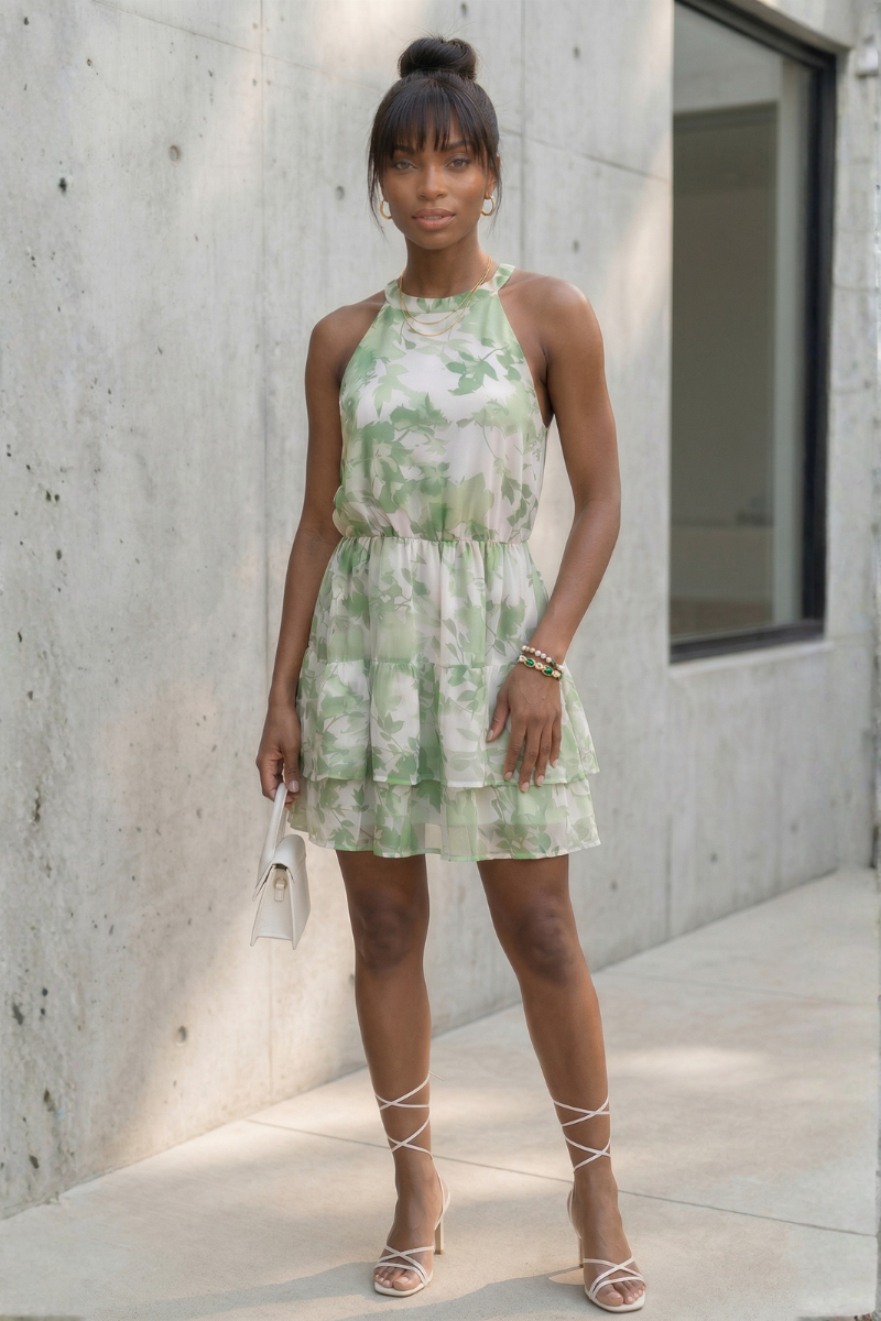 SAGE BLOOM WHISPER DRESS