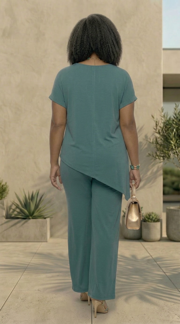 Plus Size Teal Ease Lux Set