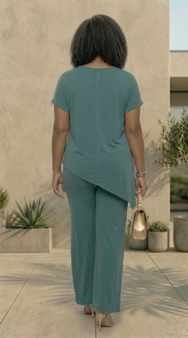 Plus Size Teal Ease Lux Set